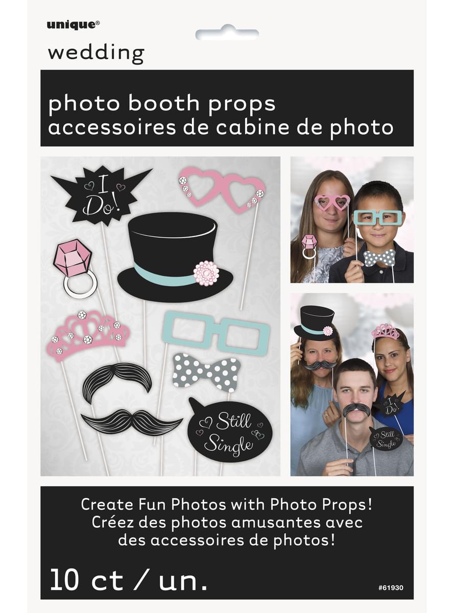 Set 10 accessoarer photocall till bröllop