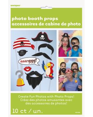 10 accesorii pentru photobooth pentru petrecere pirat