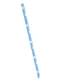 10 straws with sky blue and white spots