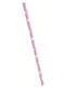 10 straws with light pink and white spots