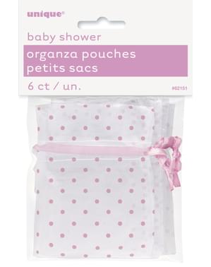 Бяла кесийка на розови точки – Baby Shower