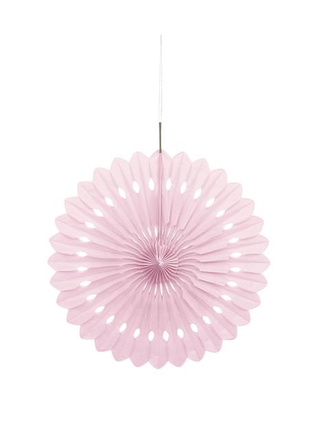 Festone a forma di ventaglio di carta decorativo rosa chiaro - Linea Colori Basic