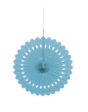 Decorative paper fan in sky blue - Basic Colours Line