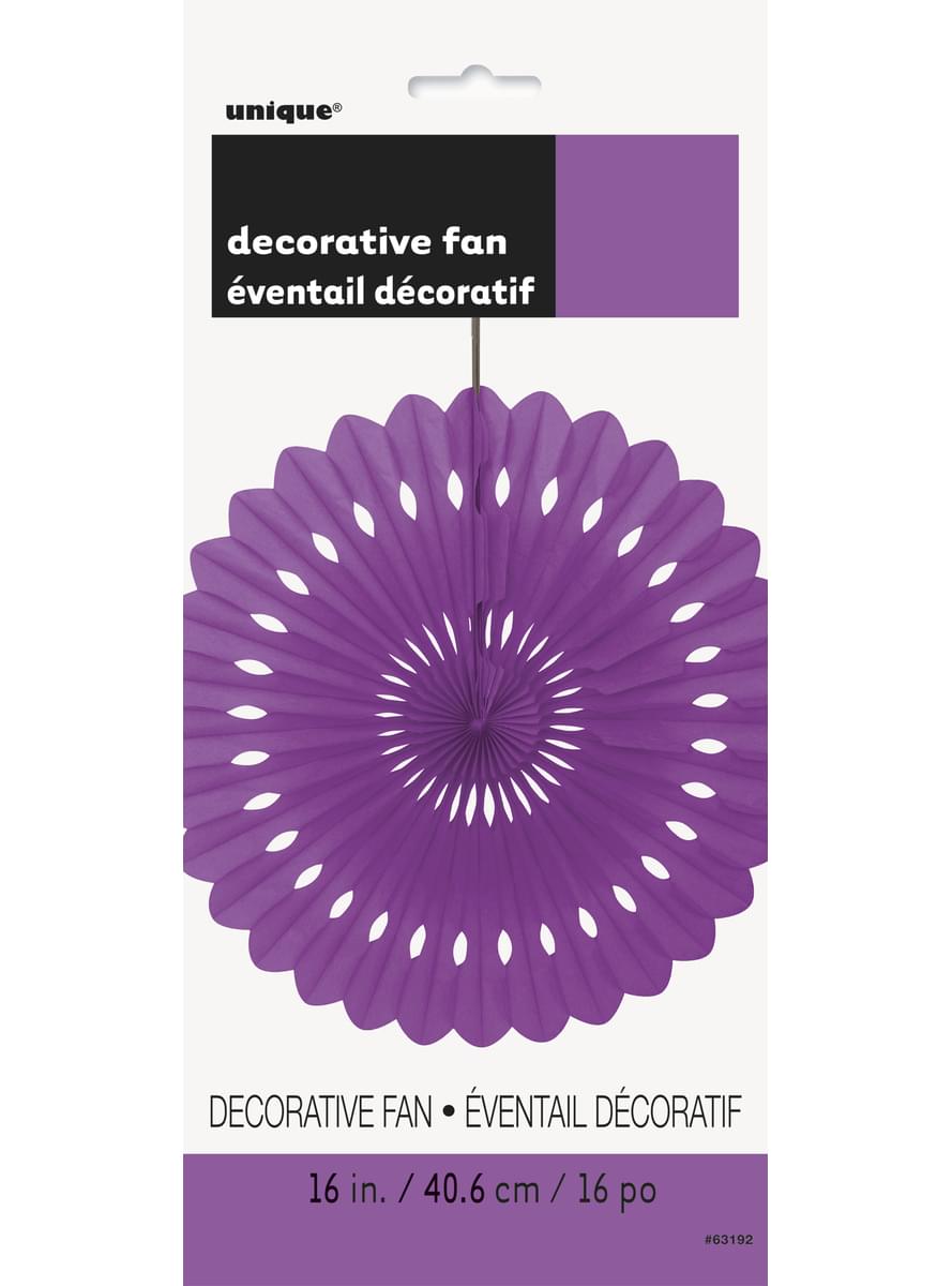 Decorative paper fan in purple - Basic Colours Line