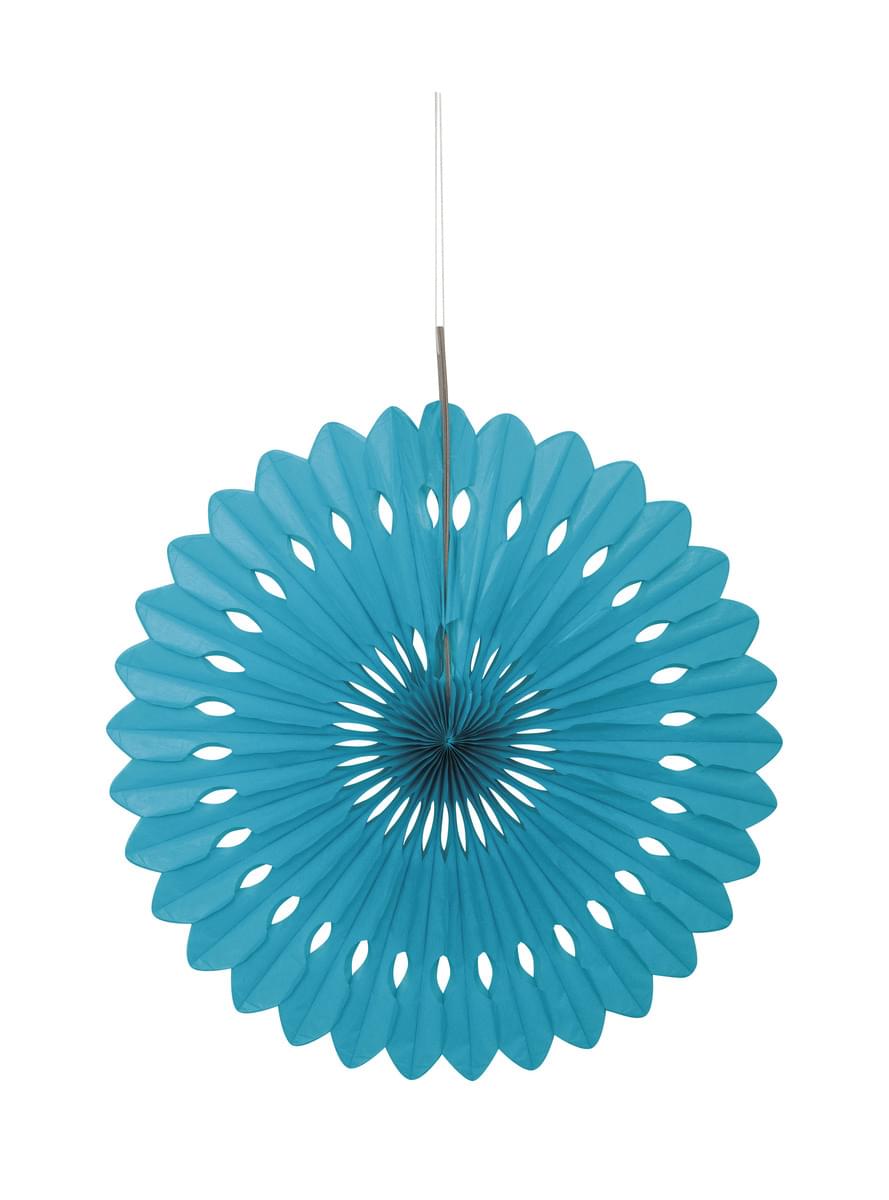 Evantai de hârtie decorativ verde acvamarin – Gama Basic Colors