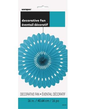 Decoratieve papieren waaier in het zeegroen - - Basiskleuren collectie