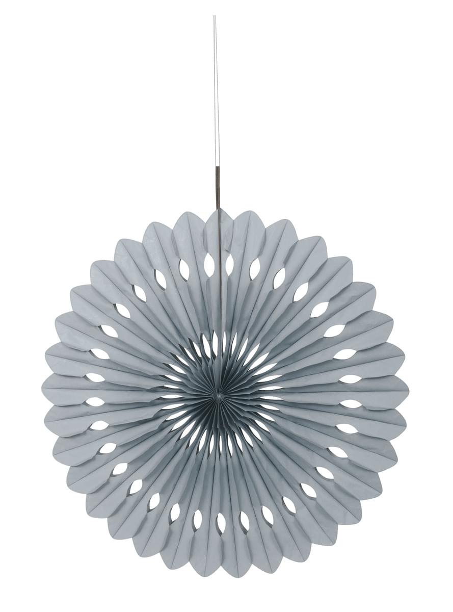 Deko-Fächer aus Papier silber - Basic-Farben Kollektion