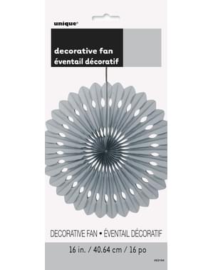 Rosace en papier argenté - Gamme couleur unie