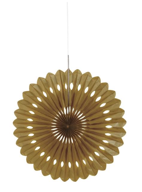 Festone a forma di ventaglio di carta decorativo dorato - Linea Colori Basic