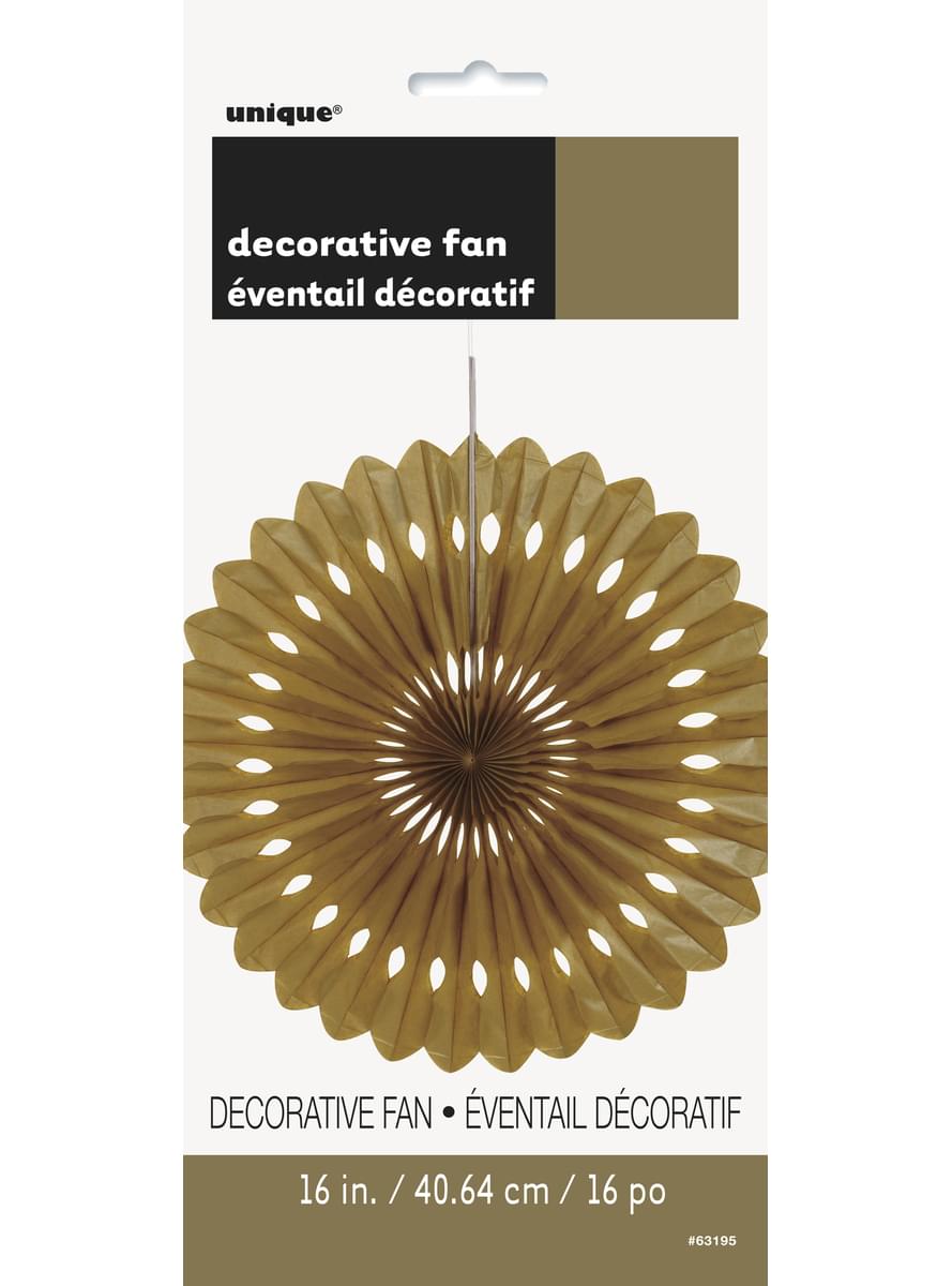 Rosace en papier doré - Gamme couleur unie