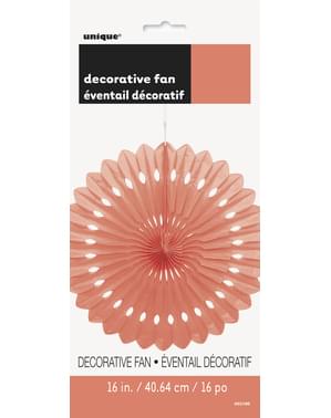 Rosace en papier corail - Gamme couleur unie