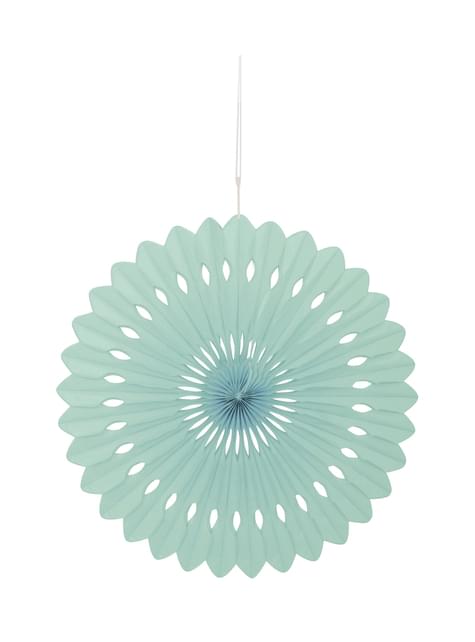 Deko-Fächer aus Papier minzgrün - Basic-Farben Kollektion
