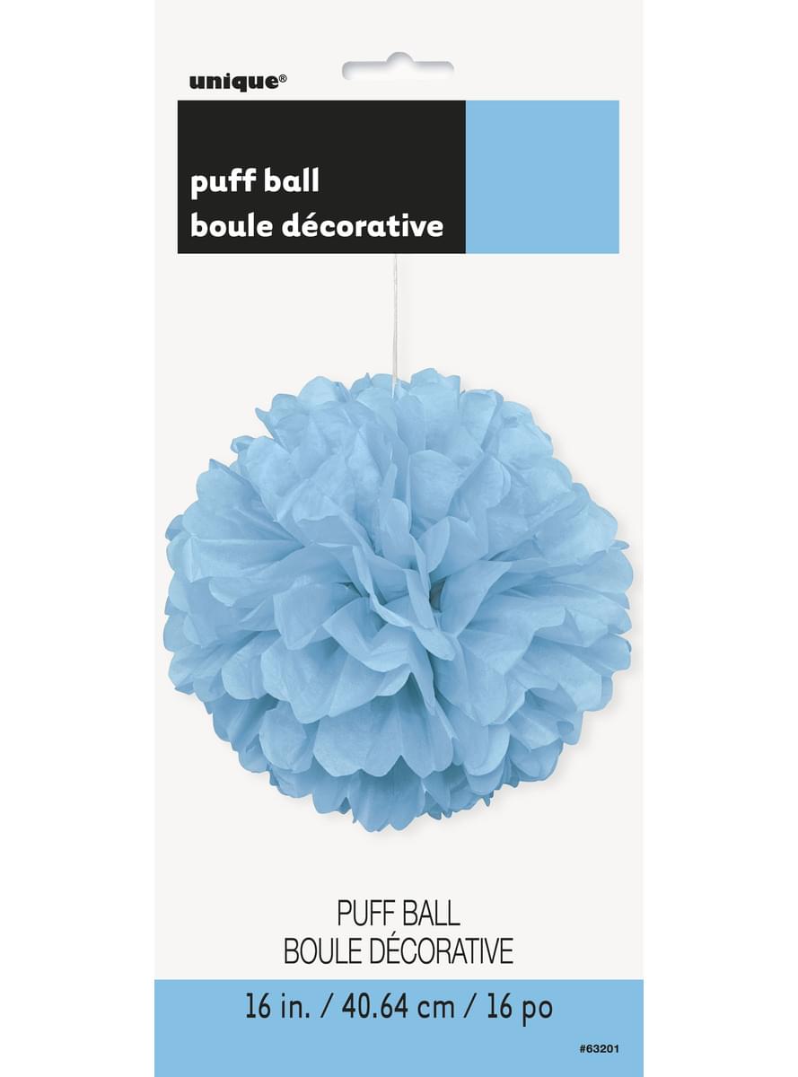 Deko Pompom himmelblau - Basic-Farben Kollektion