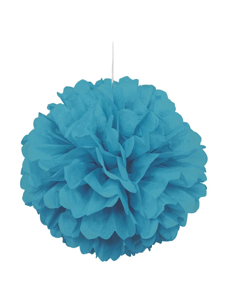 Pompón decorativo aguamarina - Línea Colores Básicos