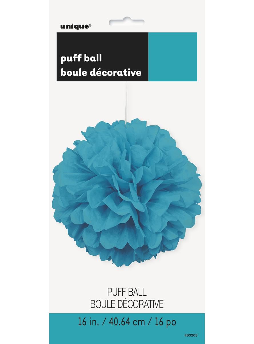 Decoratieve Turquoise Pompon - Basis Kleuren Lijn