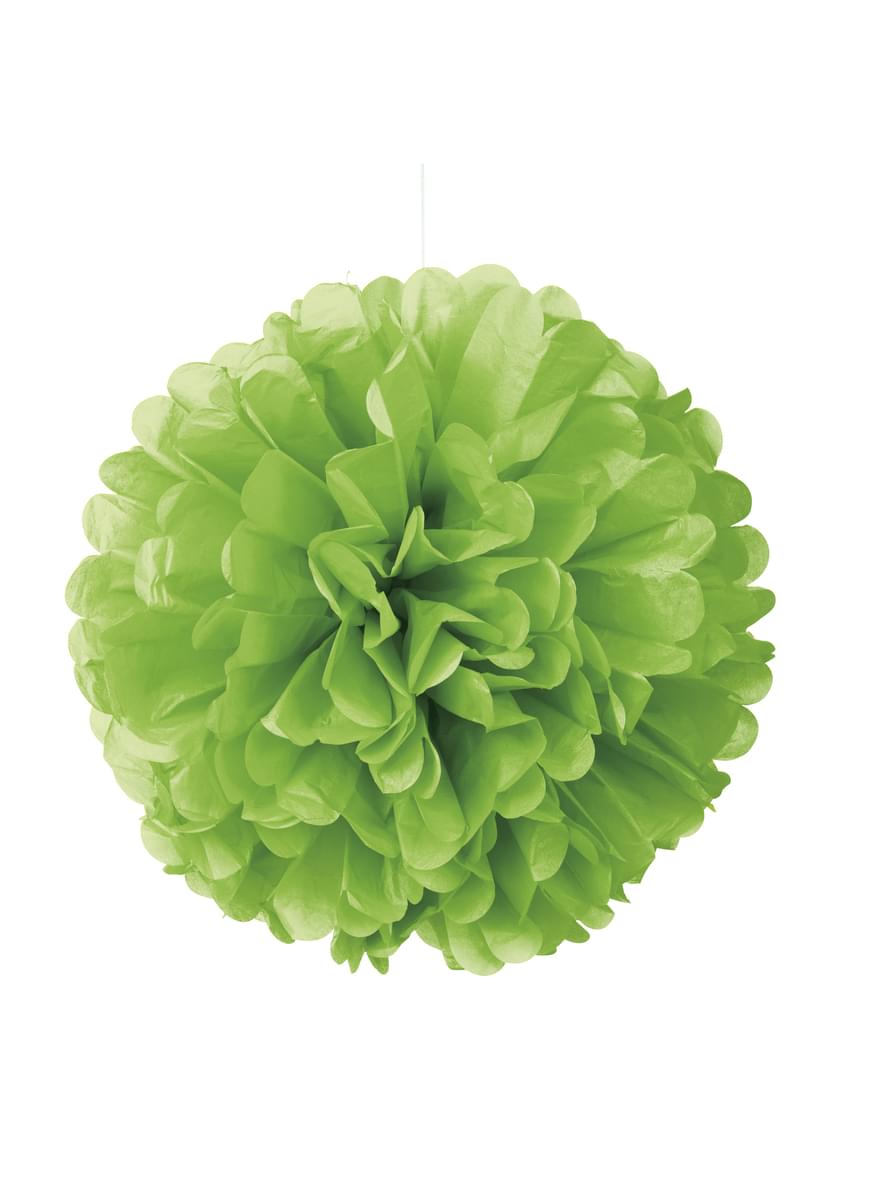 Neon Lime Green Decorative Pom Pom Basic Colours Line For