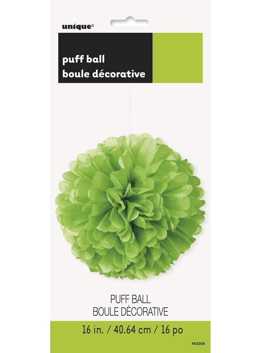 Pompon decorativ verde lime neon - Gama Basic Colors