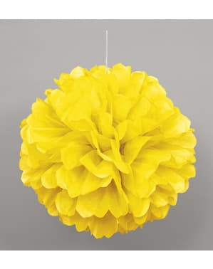 Neonowy żółty dekoracyjny pompon – Linia kolorów podstawowych