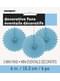 3 decoratieve waaiers in het hemelsblau (15,2 cm) - Basic Colours Line