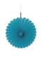 3 decorative paper fans in aquamarin (15,2 cm) - Basic Colours Line