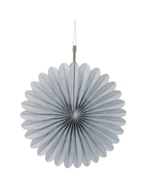 3 Hängande pappersdekorationer silverfärgade (15,2 cm) - Kollektion Basfärger