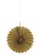3 decorative paper fans in gol (15,2 cm) - Basic Colours Line