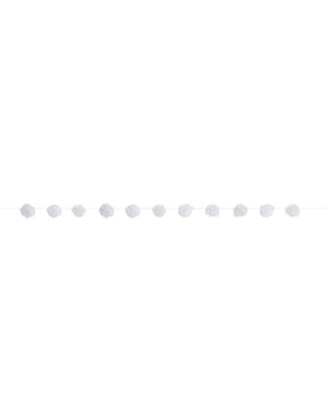 גרלנד Pom Pom לבן - צבעי יסוד Line