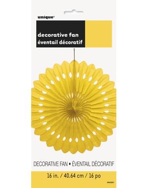 Leque de papel decorativo cor amarelo - Linha Cores Básicas