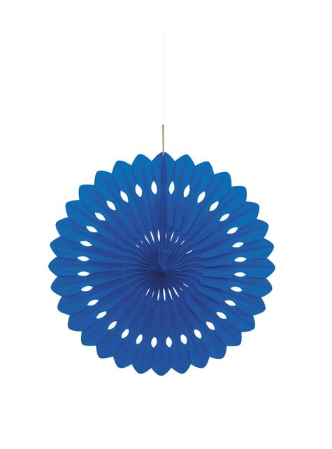 Festone a forma di ventaglio di carta decorativo blu scuro - Linea Colori Basic