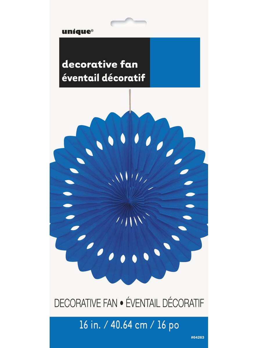 Abanico de papel decorativo color azul oscuro - Línea Colores Básicos