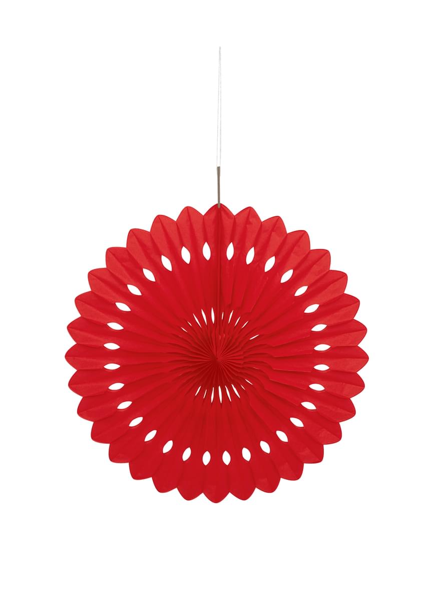 Decorative paper fan in red - Basic Colours Line