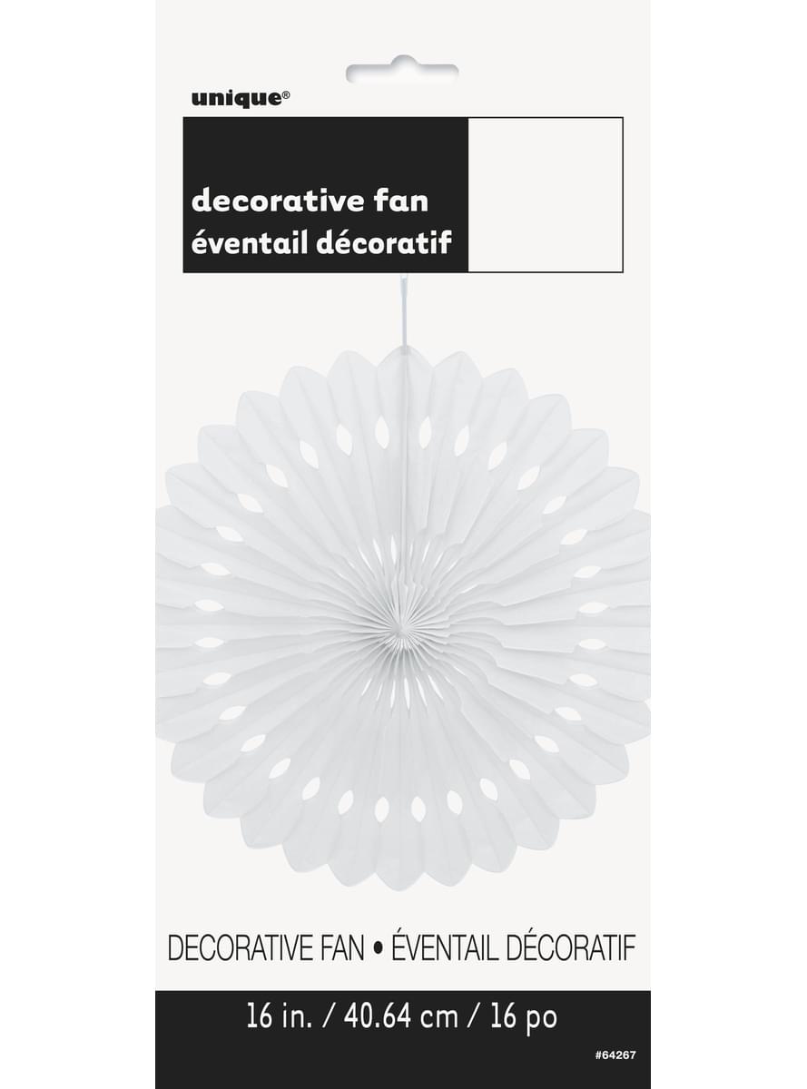 Decorative paper fan in white - Basic Colours Line