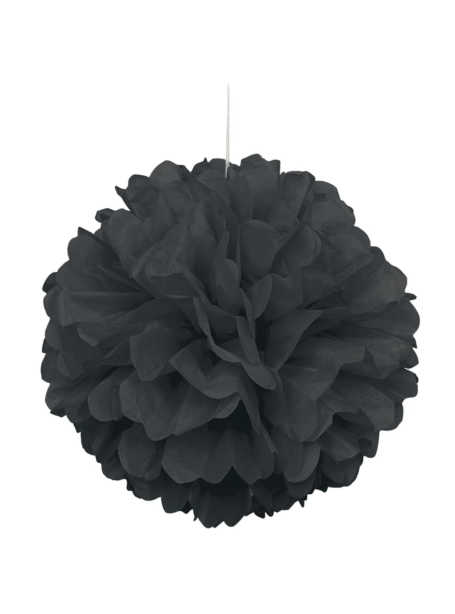 Pompón decorativo color negro - Línea Colores Básicos