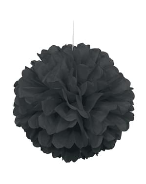 Czarny dekoracyjny pompon – Linia kolorów podstawowych
