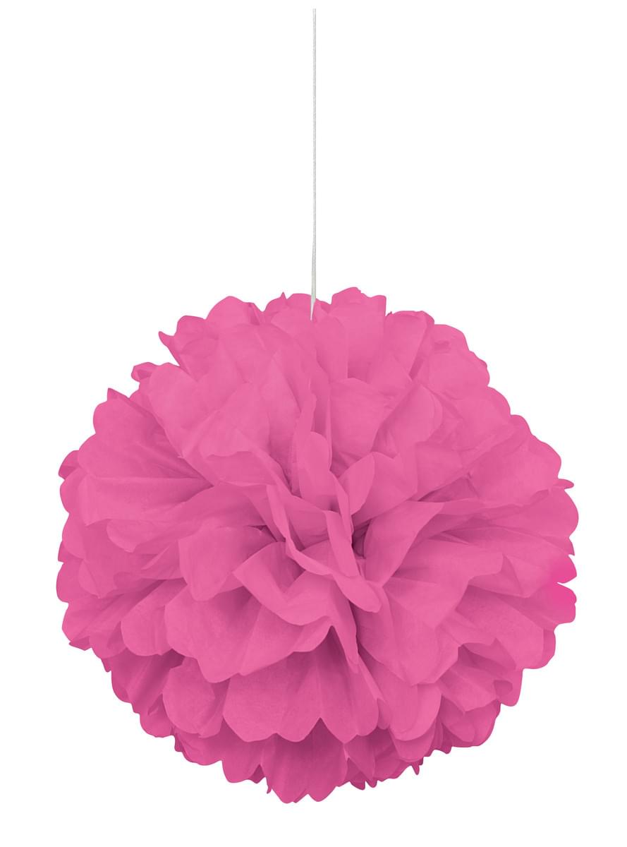 Decoratieve Roze Pompon - Basis Kleuren Lijn
