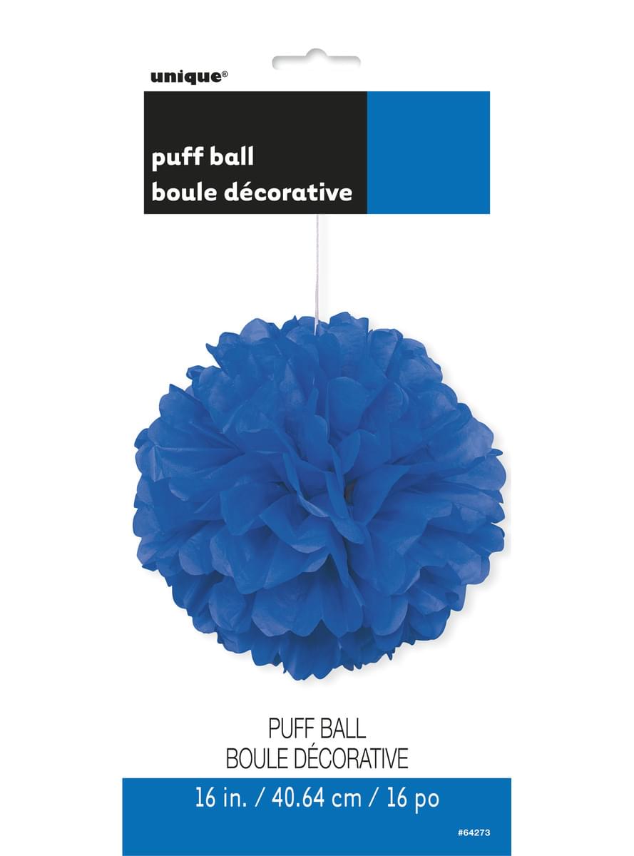 Pompón decorativo color azul oscuro - Línea Colores Básicos