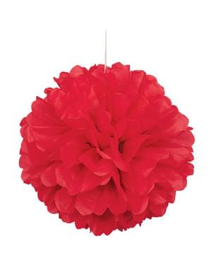 Pompom dekorativ röd - Kollektion Basfärger