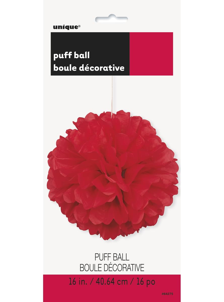 Pompom decorativo cor vermelho - Linha Cores Básicas