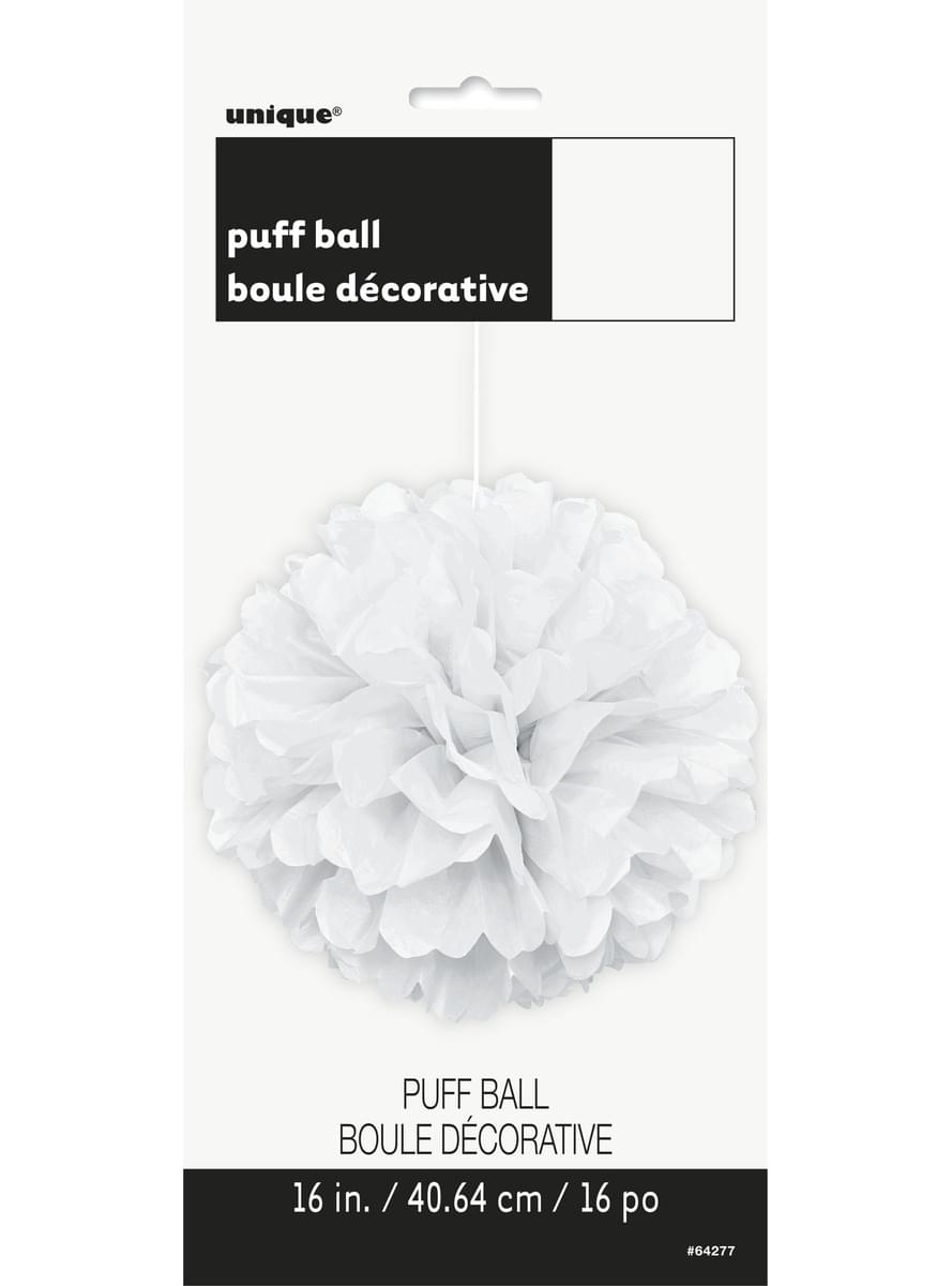 Декоративна бяла Pom-Pom - Линия на основните цветове