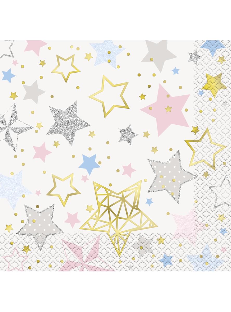 17 grandes Serviettes en papier - Twinkle Little Star