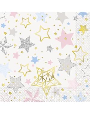 17 grandes Serviettes en papier - Twinkle Little Star