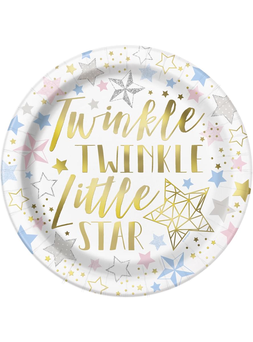 8 platos (23 cm) - Twinkle Little Star