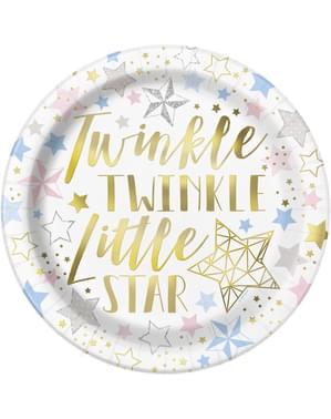 Sett med 8 tallerken - Twinkle Little Star