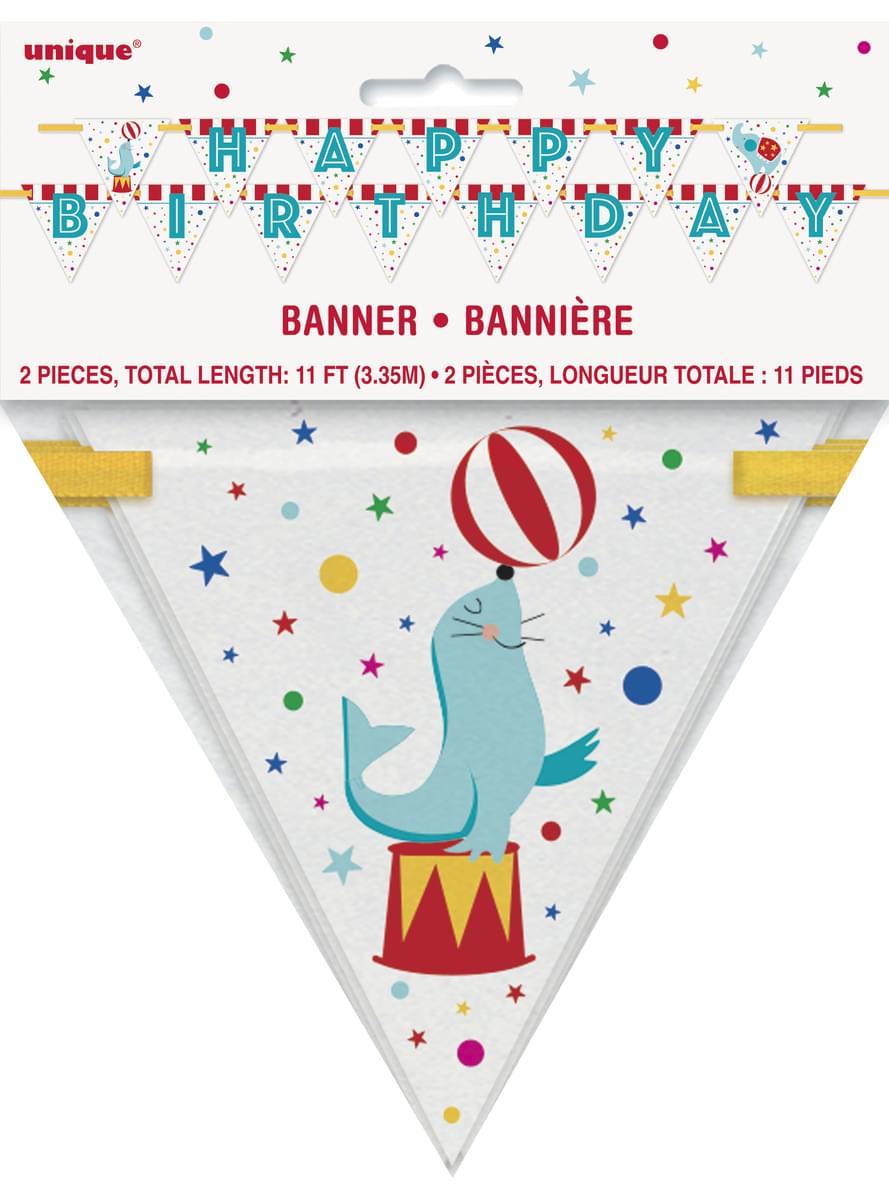 Ghirlandă Happy Birthday - Circus Carnival