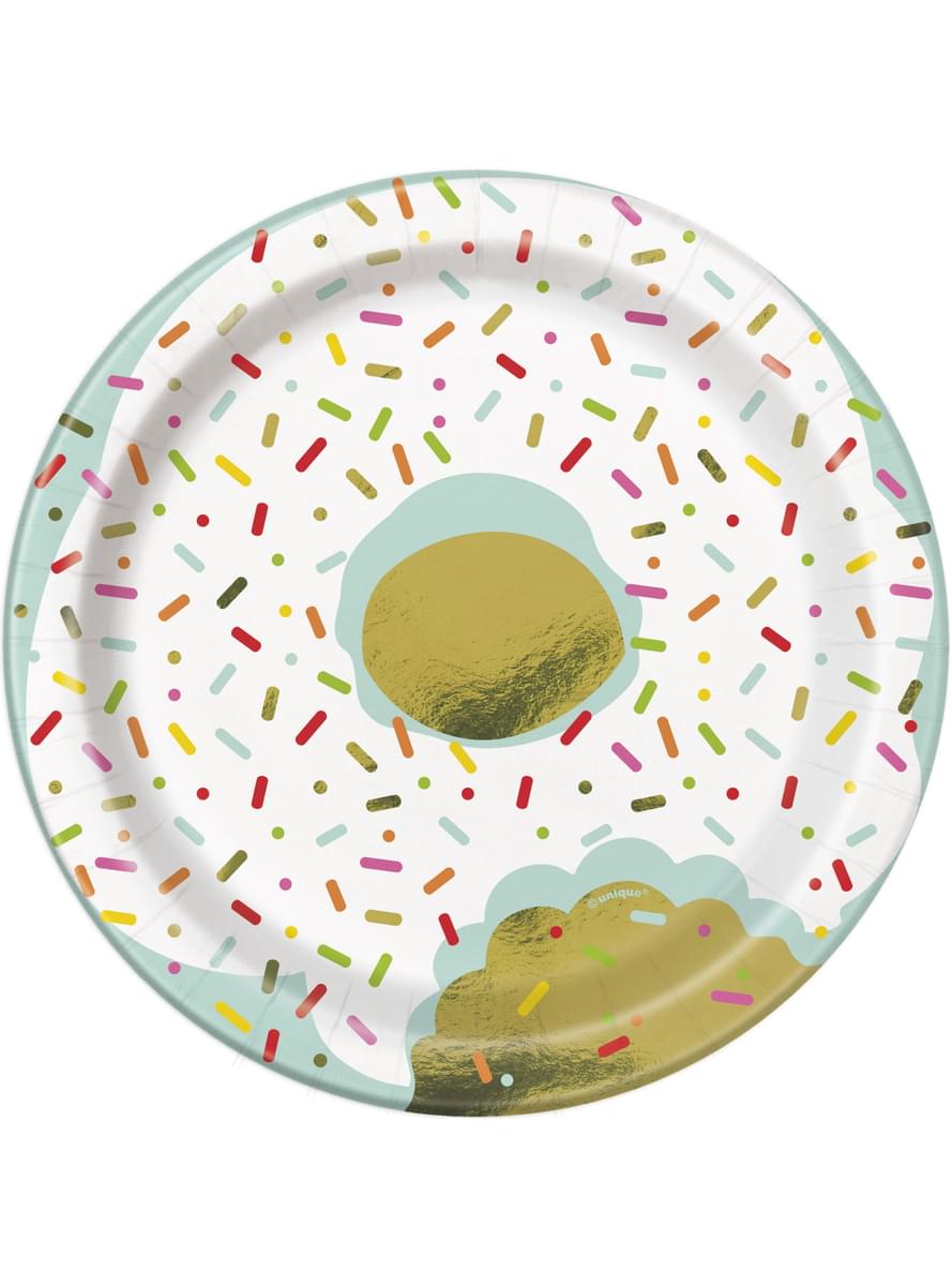 8 dessert plate (18 cm) - Donut Party