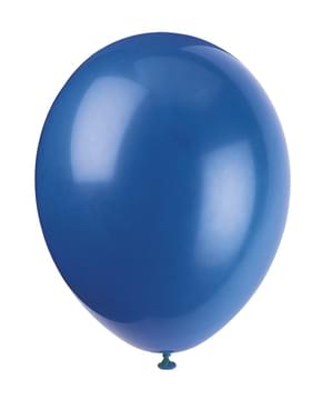 10 ballons couleur bleu - Gamme couleur unie