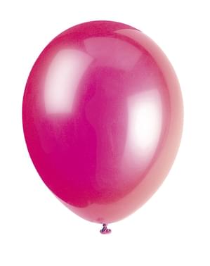 10 globos color fucsia (30 cm) - Línea Colores Básicos