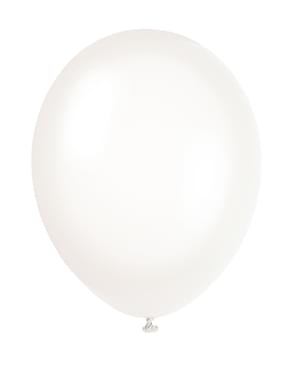 10 ballons transparents - Gamme couleur unie