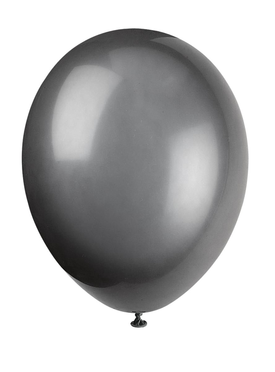 10 ballons couleur noir - Gamme couleur unie