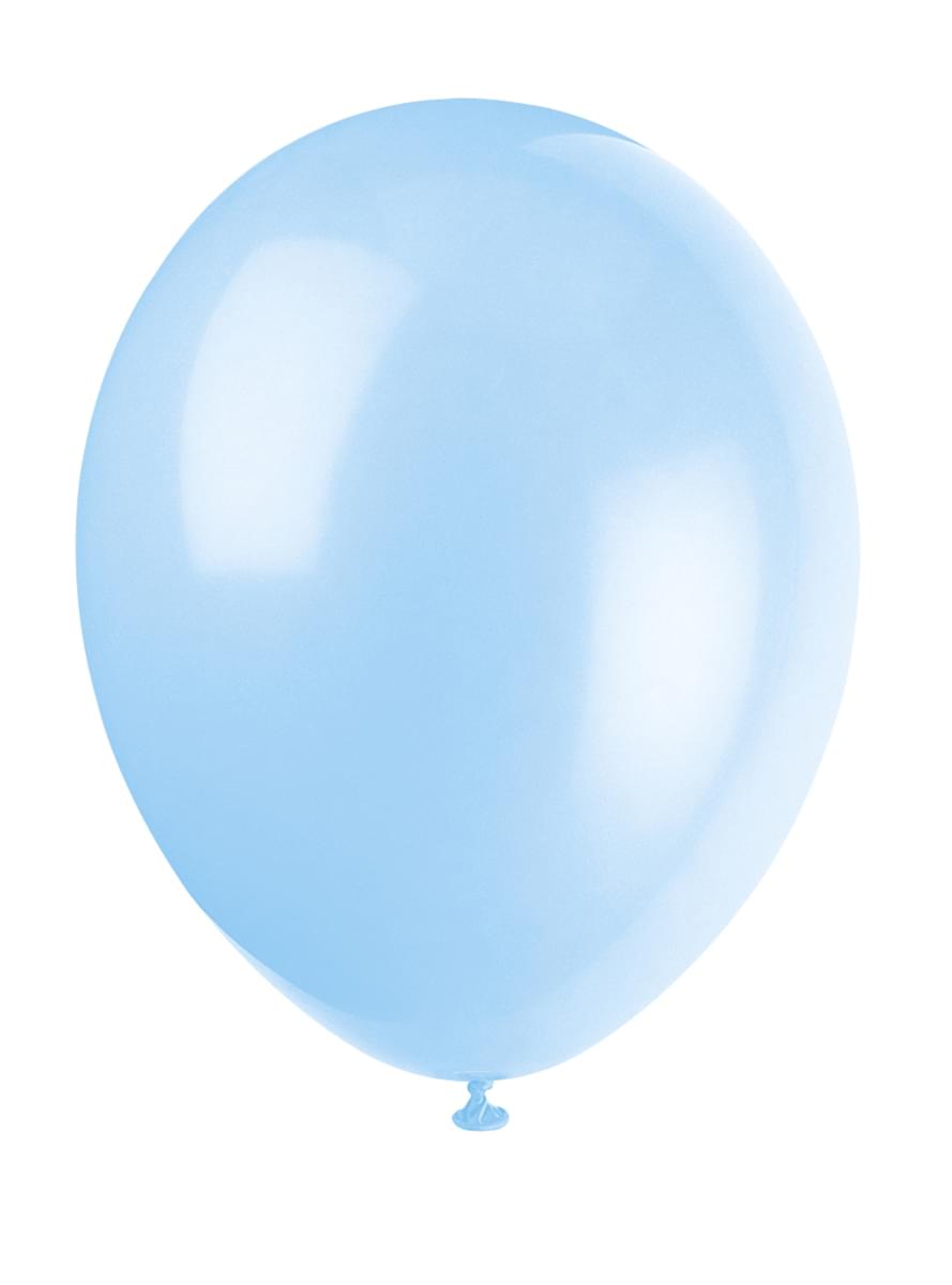 Sada 10 balonků blankytně modrých - Základní barevná řada